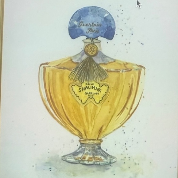 Shalimar Guerlain, Fragrance Painting, Perfume Bottle, Watercolor Print, Art - Picture 2 of 5